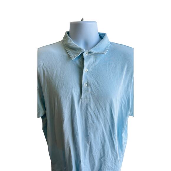 Fish Hippie Coastal Blue Polo Shirt XL Cotton Soft Preppy Quiet Luxury Y2K 90s - Picture 2 of 4